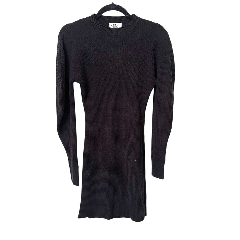 MLM LABEL Ribbed Knit Mini Dress‎ Black Small